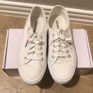 White Superga sneakers
